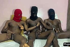 Intense Gay Threesome With Three Black Monster Cocks Pounding Twinks Hard