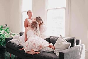 Charlie Forde, Laney Day, and Fox Felina tease in slow-motion threesome