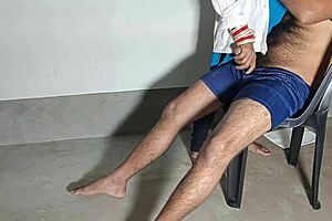 seducing innocent nurse in hospital chair