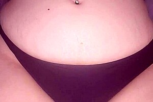 Chubby BBW licks pussy with toy, cumming hard.