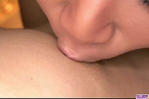 Riku hinano throats hard and swallows like a goddes