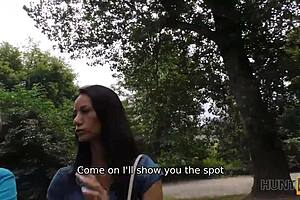 hunt4k male buys perfect trimmed pussy in public park for sex