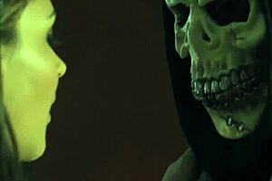 Alexis Brill and Chad Rockwell in Halloween hardcore action