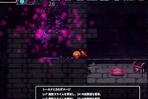 In the sealed cave, adventurers discover a hidden nest in the anime game