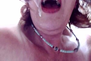 Old redhead MILF gets dominated and blown in retro style