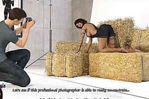 Big city pleasures with a busty brunette and 3D effect