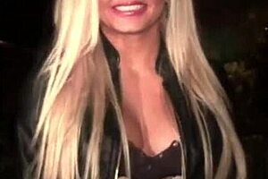 blond hottie heading to public dogging gangbang