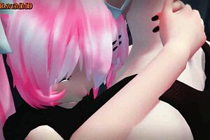 The cute vampire sucked and creampied in this 3d anime