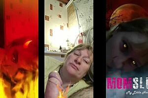 i'm the blonde mature, sucking like a young slut in homemade video