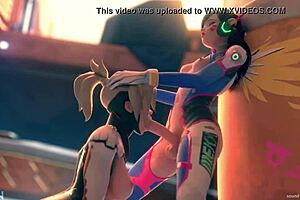 Horny Mercy Gives Deep Throat Blowjob To Dva - Xxxtoonhub