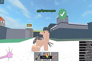 Horror girl gets fucked in Roblox condo.