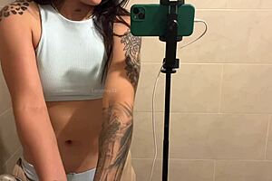 beautiful solo girl gives jerk off instructions while riding big pussy