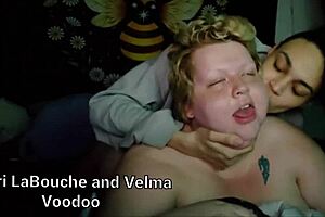 charming half-nude petite teen gets massaged in private room