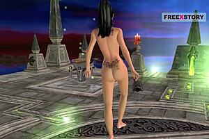 Animated 3D Cartoon Of Indian Teen Striking Sexy Poses In Various Positions