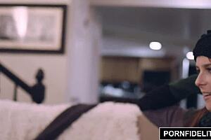 Redhead Penny Pax in hot erotic scene