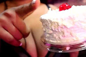 A young girl has sex in the kitchen and you can see her fetish play