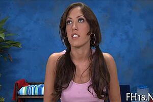 Intriguing massage session pictures with sensual touches