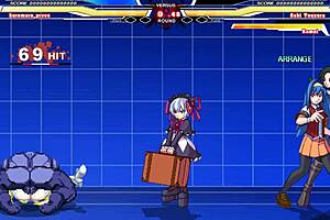 Mugen and Kuromaru in Anime Porn with Arcana Heart Tagged