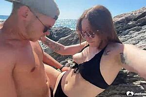 beauty at the beach craves intense hard sex in bikini