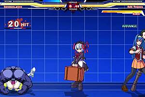 Who wins in Kuromaru vs Arcana Heart cumshot battle?