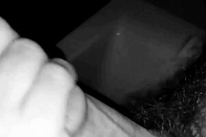 Slut wife with big ass sucks dick in home video, jerking off her husband.