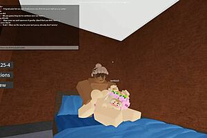 Roblox porn with a hot blonde babe and a big BBC