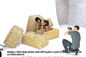 Big city pleasures with a busty brunette and 3D effect