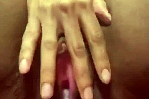 the swollen pussy solo with huge dildo and vibrator