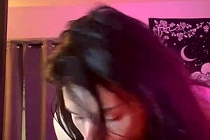 She shows off her deepthroat skills