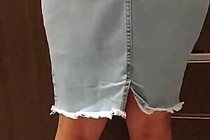 Clear Jeans Skirt Fashion Show