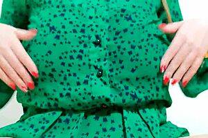 Hot Girl Removes Sexy Dress Moaning