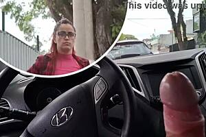 Student risks HANDJOB on public street for thrill