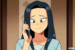 ochaco as a milf in hentai anime with emotional fandub latino vibes