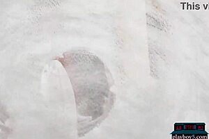 Petite Asian teen Hannah Le strips naked on the relaxing ranch for Playboy