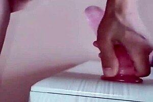 Beautiful solo scene with a MILF using a dildo