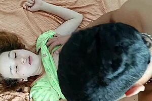Skinny teen gets her pussy destroyed by old man