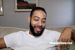 Ebony teen Lovemore swallows big black cock from Majiik.