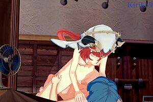 Sara Kujou and friends in steamy Genshin Impact hentai