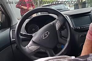 Student risks HANDJOB on public street for thrill