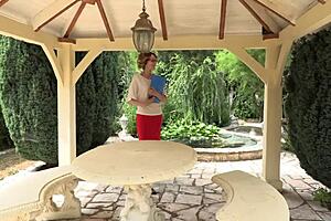 Posh Milf In Red Lingerie Performs Intense Blowjob And Rimjob