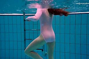 Steamy shower scene with Liza Bubarek, small boobed teen