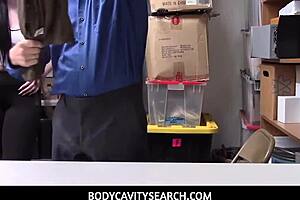 Amilia Onyx hides goods in her tights ass.