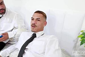 Wild gay threesome at the bachelor party with monster cocks and big asses. 😈