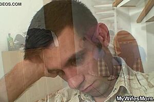 Wife’s hot mom satisfies her desires with her stepson