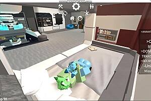 Passionate Oral Sex Among Gay Roblox Furries in Comfort