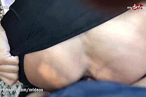 European Teen Enjoys Outdoor Bath and Quick Fuck with Cumshot