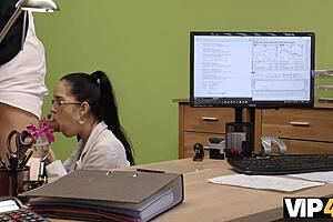 Agent approves brunette nympho for hot sex