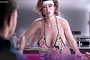 Man, this big-titted stepmom in 3D hentai gets her ass stuffed with a huge 10-inch cock!