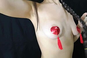 Young Girl Teases Natural Tits