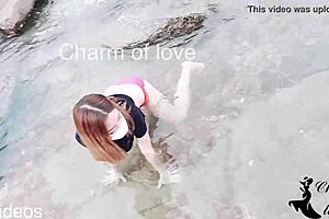 Wow, Chinese teen banged by photographer in wild outdoor shoot!